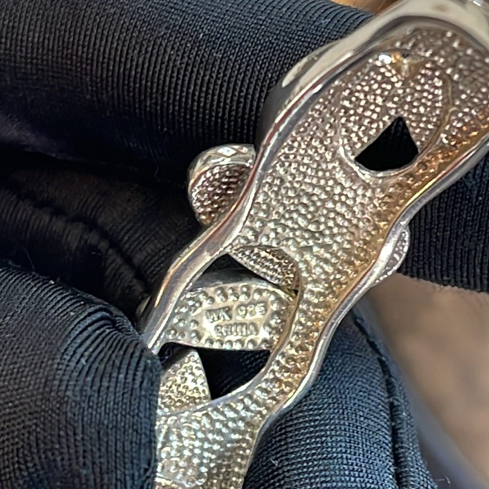 Sterling  Opal cuff bracelet - Picture 5 of 8